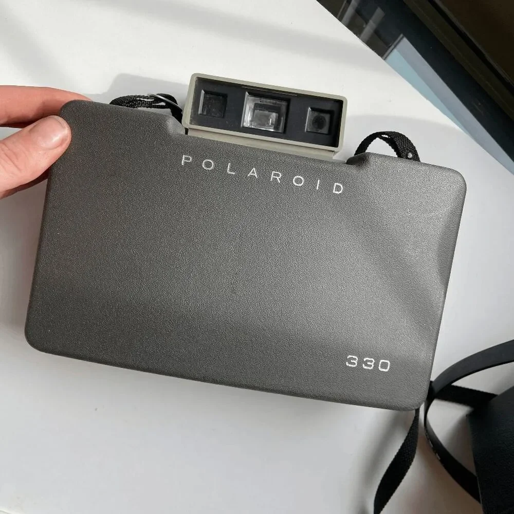 Vintage Polaroid 330 Land Camera Bundle w/ Case, Flash, Bulbs, Manuals